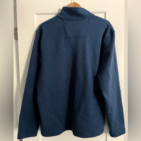 G.H.Bass & Co ANTHROPOLOGIE Sweatshirt Men’s XL Navy Blue Super Warm Made In USA - Picture 3 of 4
